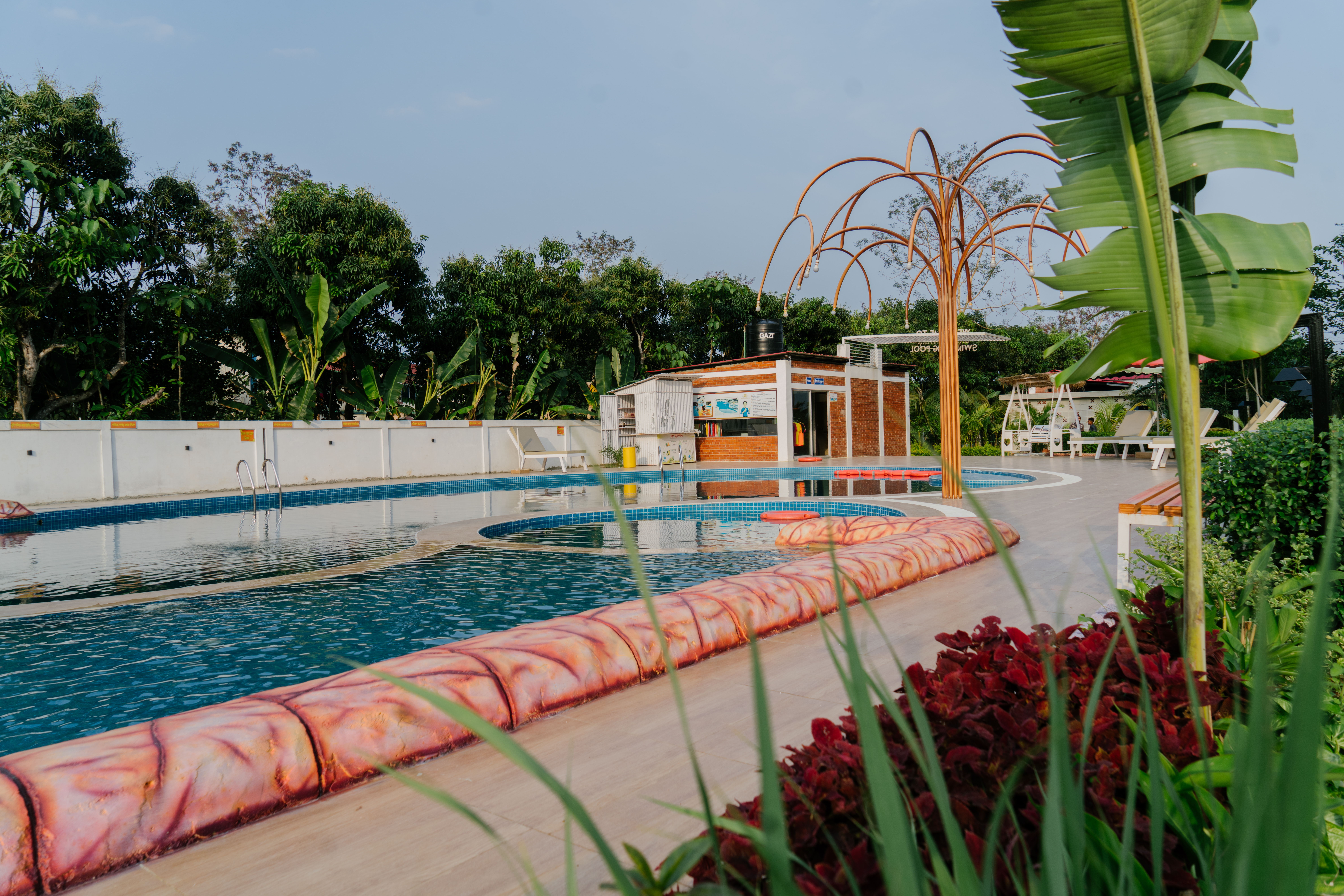 Swimming pool daytime view