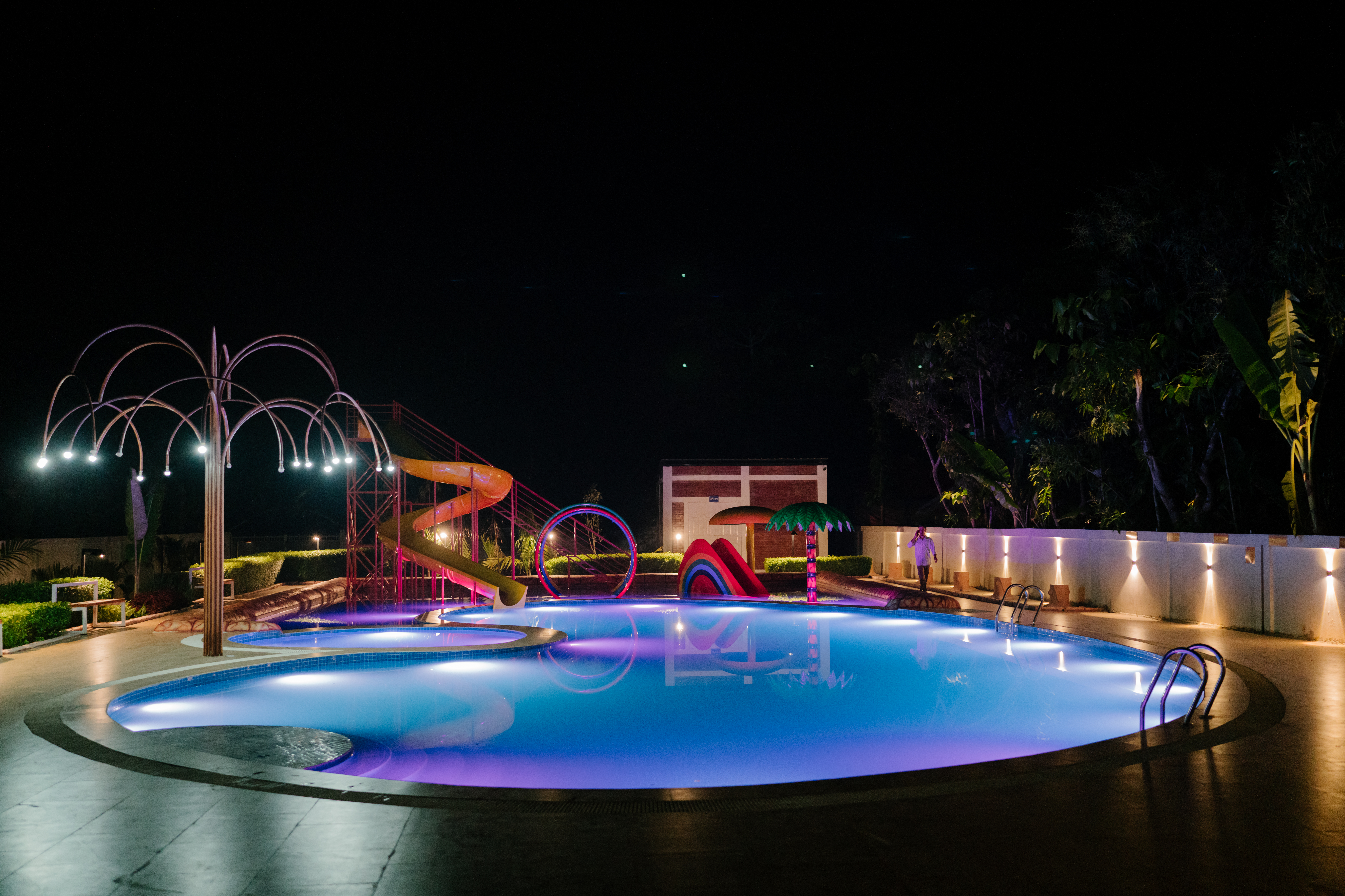 Swimming pool evening atmosphere